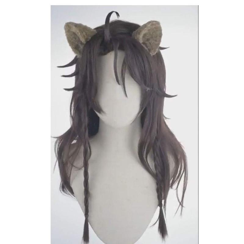 ABUNDANTDOODS Leona Kingscholar Cosplay Wig+Ears Leona Kingscholar Costume Accessory with