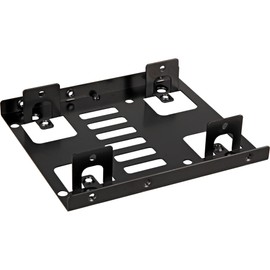 Delock Installation frame 3.5 101.6 mm Ã ― 146 mm > 2x 6.35 cm, 70 mm ― 100 mm HDD 3.5 > 2x 2.5 inch – Black