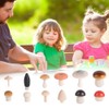 Wooden Mushroom Picking Toys Simulation Mushroom Picking Game Educational Toys
