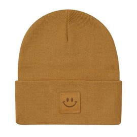 MaxNova Classic Beanie Hat for Men Women Camel