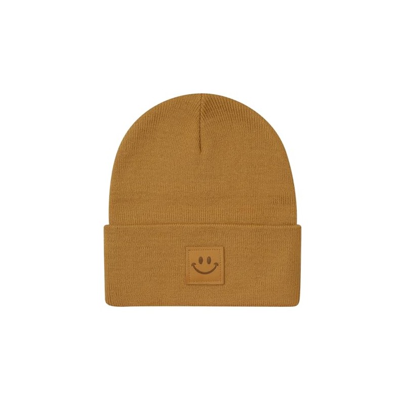 MaxNova Classic Beanie Hat for Men Women Camel