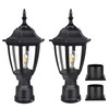FUDESY Outdoor Post Lights, Electric Exterior Lamp Post Light Fixture