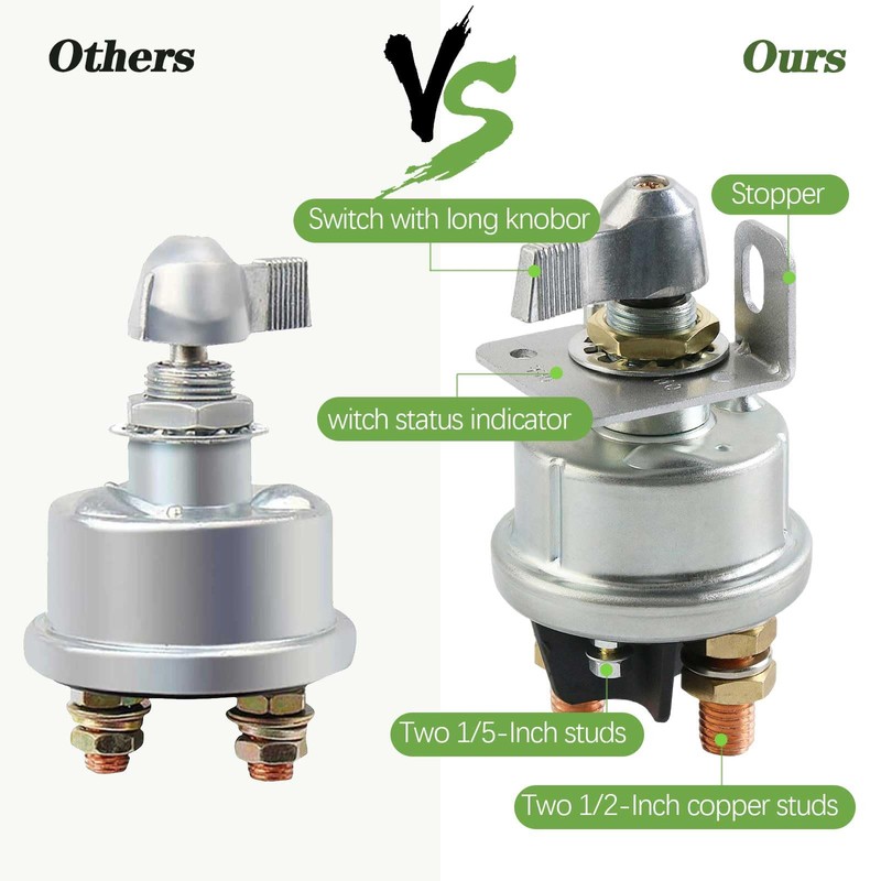 Tesmirror Master Battery Disconnect Switch - Silver 2000 Amp Master