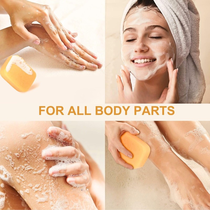 3Pcs Kojic Acid & Turmeric Soap, Kojic Acid Soap, Natural