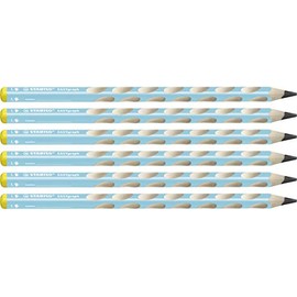 STABILO EASYgraph Handwriting Left Handed Pencil - Blue (Pack of 6)