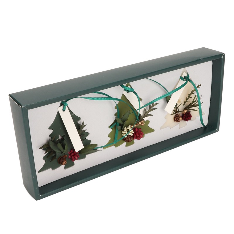 3pcs Aromatherapy Tablets Different Fragrances Tree Shaped Dry Flowers Scented