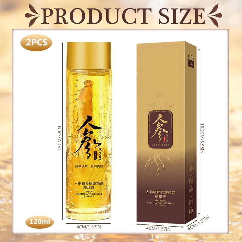 Ginseng Anti Wrinkle Serum, Pack of 2 Ginseng Polypeptide Anti-Ageing