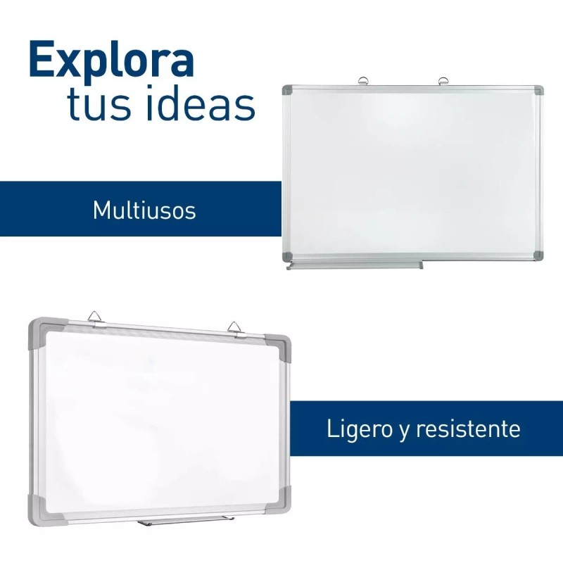 Bluelander Pizarron Blanco 90x60 Plumones Borrador Incluidos Doble Cara
