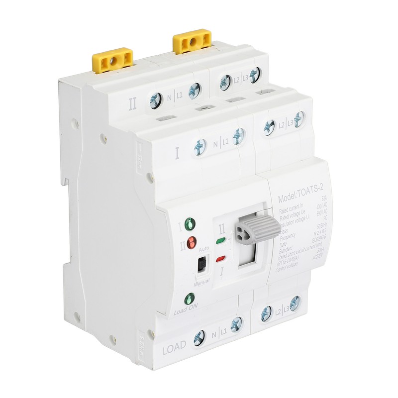 Dual Power Automatic Transfer Switch 4P 63A Emergency Generator Changeover