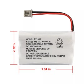 Kastar Home Phone Battery for Uniden BT-446 BT446 BT-1005 BT1005 23-904 23-961