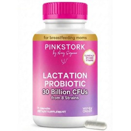Pink Stork Probiótico de lactancia total probióticos para mujeres, suplementos de lactancia para aumentar la leche materna  lactancia, 10 mil...      