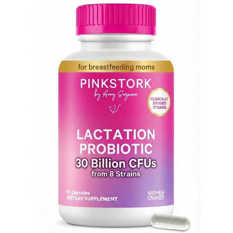 Pink Stork Probiótico de lactancia total probióticos para mujeres, suplementos