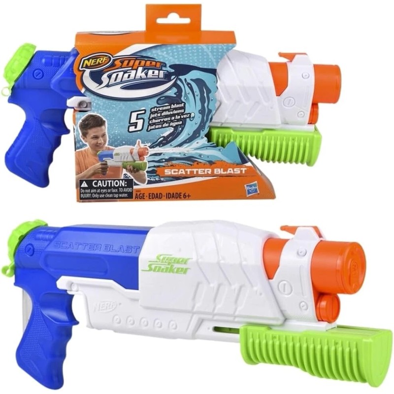 Hasbro Nerf Super Soaker Scatter Blast Water Blaster, 5 Streams