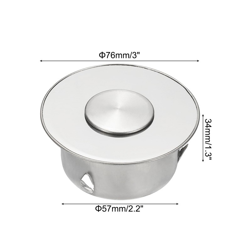PATIKIL Chimney Hole Cap, 63mm(2.5") Tightness Adjustable Round Stainless Steel