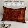 Silk Like Pillowcase for Hair and Skin Boho Retro Red