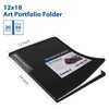 Sooez Art Portfolios 12"x18", Large Portfolio Folder with 30 Pockets