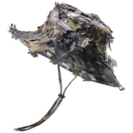 Huakunda Men's Boonie Hat Wide Brim Camouflage Rounded Hats Foldable Sun Hat for Camping Tactical Paintball Hunting, Grey camouflage