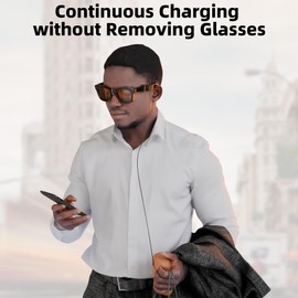 Extension Charging Cable Compatible with RayBan META Smart Glasses Charger Case for Wayfarer, Skyler, and Headliner