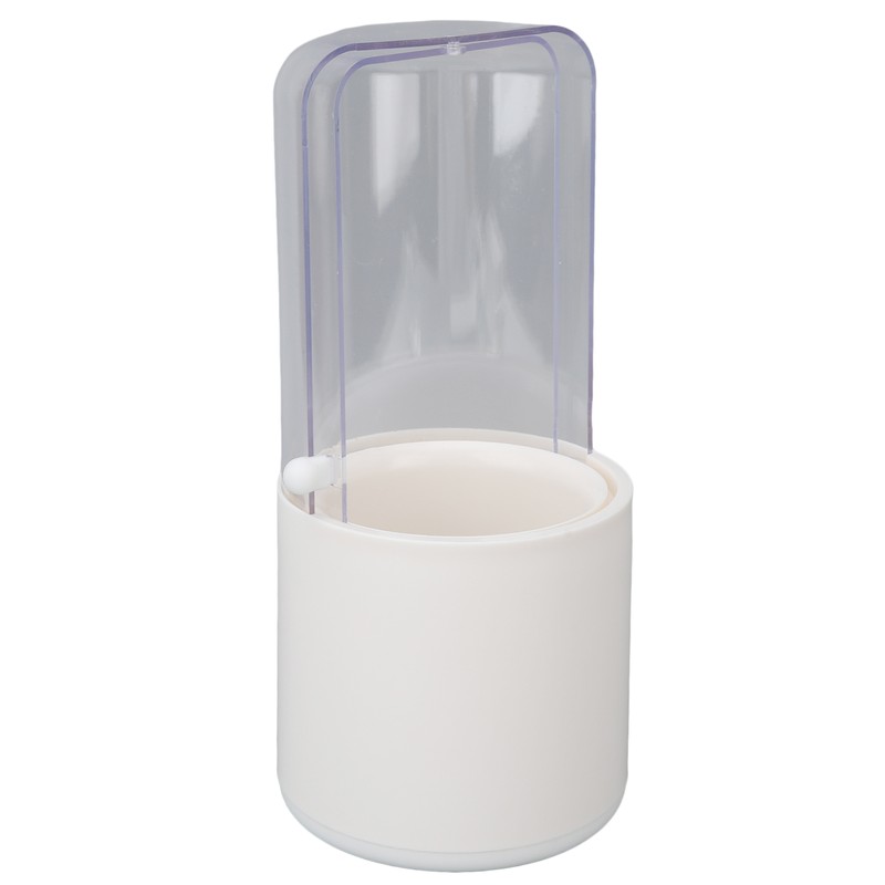 Makeup Brush Holder White with Pearl Filling Rotating 180 Degree