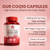 CoQ10 Ubiquinol 400mg – 180 Capsules – 6 Month Supply