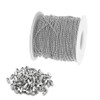 32 Feet Stainless Steel Ball Bead Chains with 50 Pcs