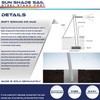 Windscreen4less 3" Diameter D-ring Clamp for Sun Shade Sail Pole,