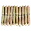 Hyuduo 10pcs Dowel Screw Iron Double Ended Screw Zinc Plating
