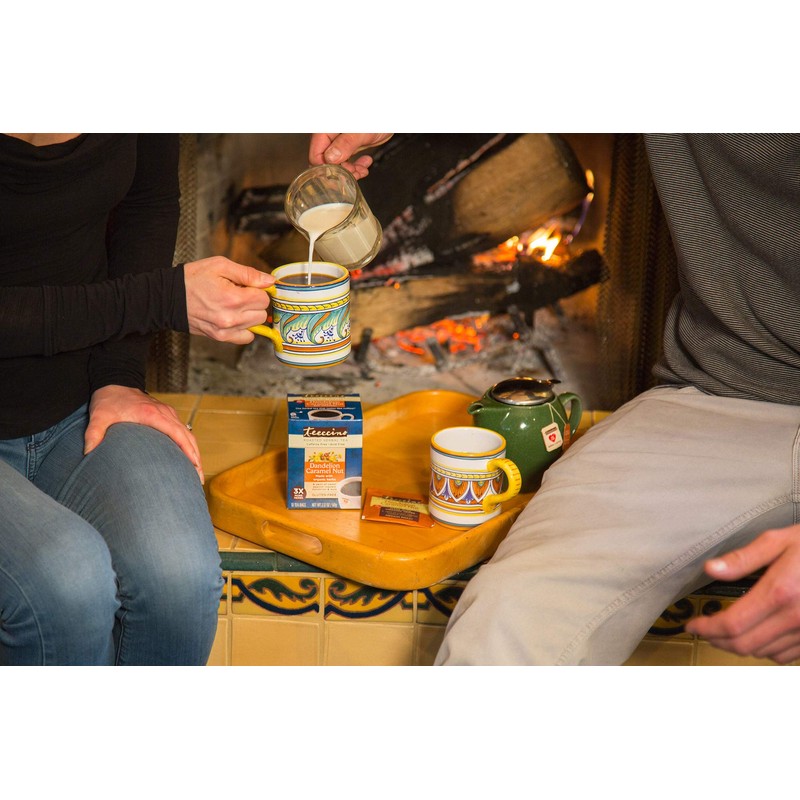 Teeccino Dandelion Caramel Nut Chicory Herbal Tea Bags, 10 Count