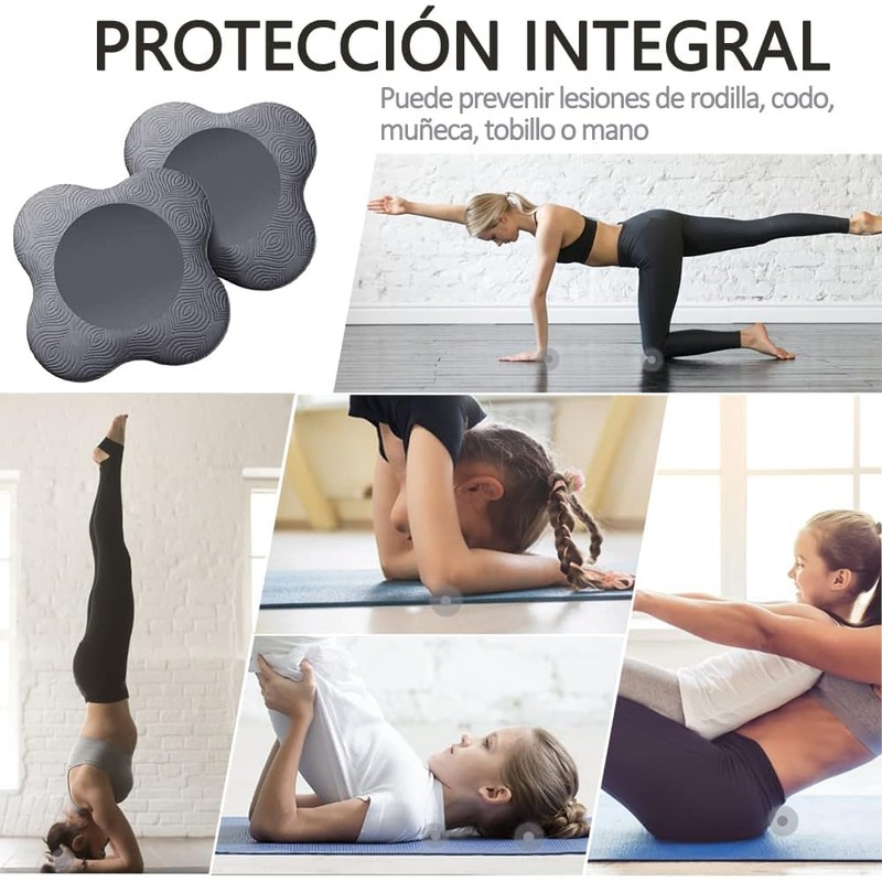 Rodilleras y Coderas de Yoga, 2 Pzs Almohadillas Antideslizantes