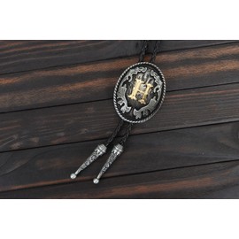 Wentur Bolo Tie for Men - Western Bolo Ties Alphabet Letter ABCDJMR to Z - Western Cowboy Initial Bolo Tie for Women Cowgirl (H)