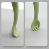 cubiertos de silicón para bebes cua cua baby (verde)
