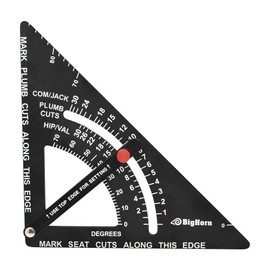 Big Horn 19606 7 Inch Adjustable Carpenter Square – Precision Marking and Measuring Tool – Stainless Steel Blade with Etched Markings – Framing, Carpentry, Woodworking Layout