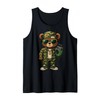 Camouflage Rapper Teddy Bear Camo 80s Old School Hip Hop