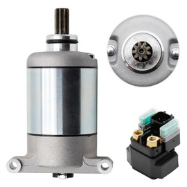 Starter with Relay Replacement for Yamaha Grizzly 550 2009-2014 Replacement for Grizzly 700 2009-2023 for 28P-81890-00-00 28P-81890-01-00