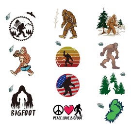Bigfoot Temporary Tattoos Sticker Kids - 160+ Jungle Temporary Tattoos Sasquatch Theme Party Decorations For Boys Prizes Gifts Carnival Favors Supplies