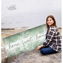 Sense Of Art | Home Sweet Home V2 Quote | Wooden Framed Canvas | Ready to Hang Wall Art for Home Decoration (Green, 42x19)…