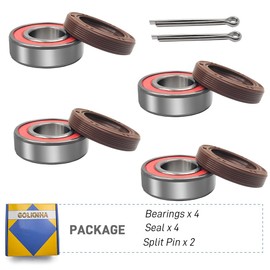 Front Wheel Hub Bearings Seals Compatible with Honda Recon 250 TRX250 1997-2022 Rancher 350 2x4 2000-2006 TRX200 1990-1997, OEM# 91053-HC4-003 91053-HC4-000 91257-KA3-711