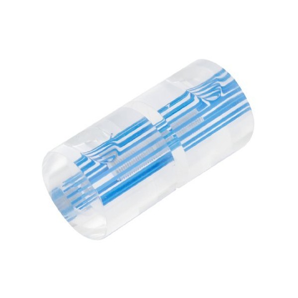Plastic Crystal Cylindrical Door Pull Knob Blue Clear 38mm x