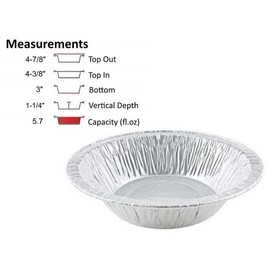 Durable Packaging 4-7/8" Foil Tart Pan (Durable 5" #2200) - Mini Aluminum Pot Pie Baking Plate Tin (pack of 50)