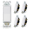 ELEGRP Matte White Single Pole Decorator Light Switch, 15Amp, 120/277V,