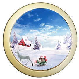 alblinsy Round Photo Frame Wooden Wall Hanging Picture Frames for Home Office Wall Decor (Gold, 10 inch)