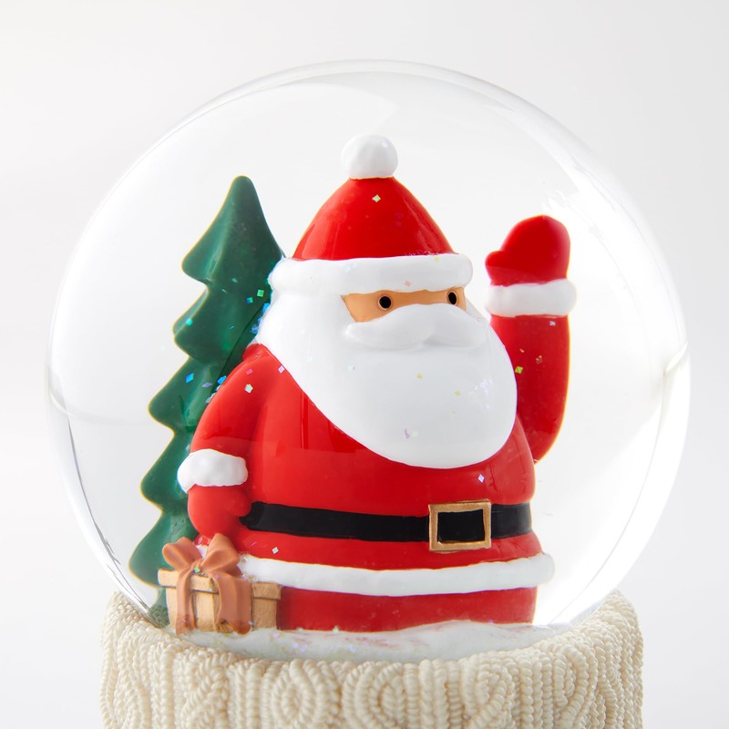Things Remembered Engraved Waving Santa Musical Snow Globe in Light
