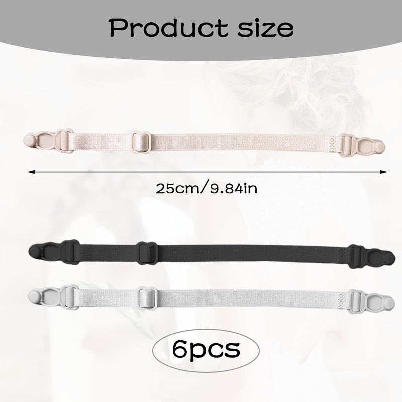 Eophmi Bra Strap Holder 6 Pcs Adjustable Bra Strap Clips