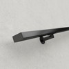 Muzata 5Ft Pre-drilled Stair Handrail 1"x2" Rectangular Black Finish Wall