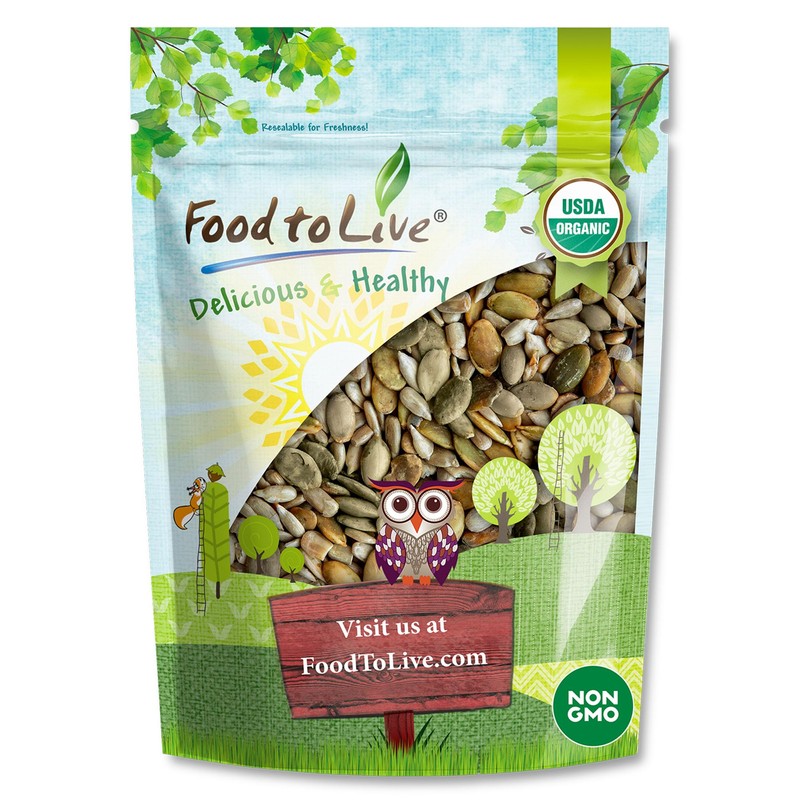 Food to Live Mezcla de Semillas de Girasol y Calabaza
