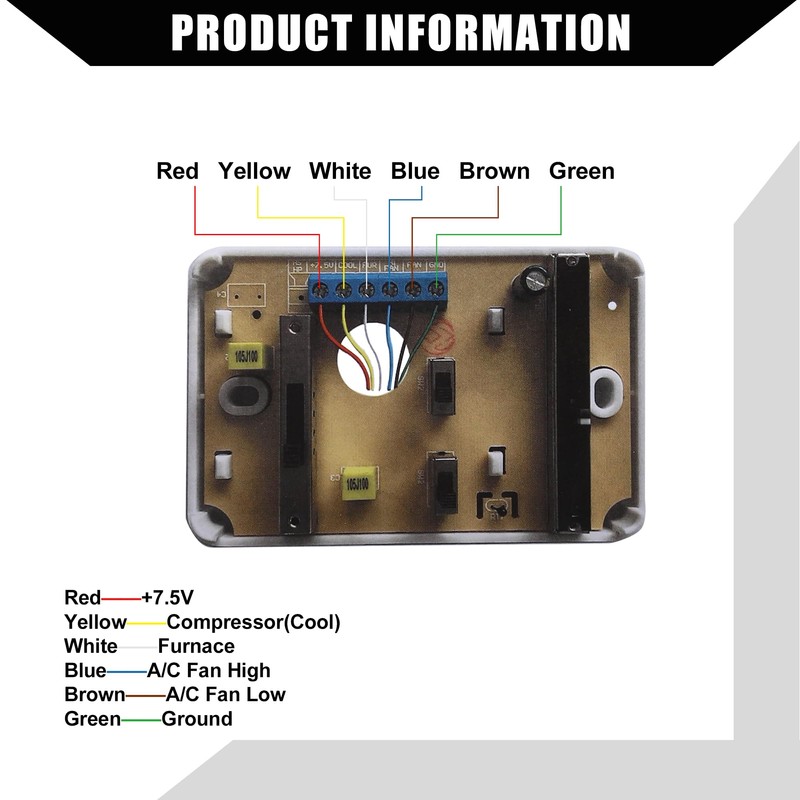 X AUTOHAUX RV Analog Control Heat/Cool Thermostat for Campers 40-90°F