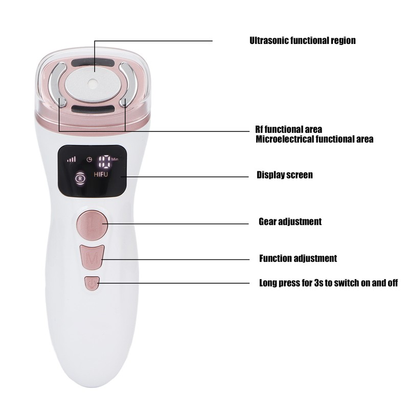 Mini Ultrasonic Skin Beauty Machine 5 Gears 3 Modes Skin