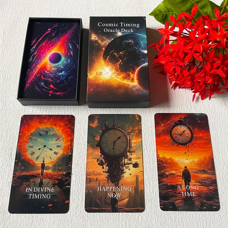 Time Oracle Cards Deck, Cosmic Timing Oracle Cards, Oracle Cards