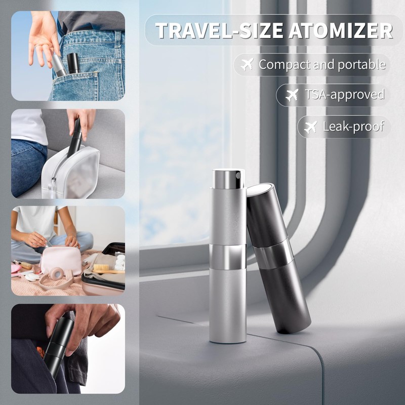 YIKIBOX 8ml Travel Perfume Atomizer Bottles Refillable – Mini Perfume