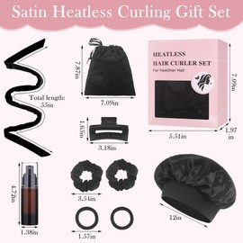 Yimomoyi Heatless Curls, 70 Inch Overnight Curls, Overnight Curls without Heat, DIY Curls Overnight Set, Overnight Curls for Long Hair, 9 Pieces